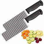 Rosenstein & Söhne 2er-Set Wellenschneider aus Edelstahl für Kartoffeln und Gemüse Rosenstein & Söhne Wellenschneider aus Edelstahl