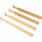 Carlo Milano 4er-Set verstellbare Schubladentrenner aus Bambus, 45,2 bis 52,3cm Carlo Milano Schubladentrenner