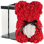infactory Rosenbär aus künstlichen Rosen, rot, mit Geschenkbox infactory Rosenbären