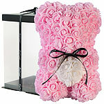 infactory Rosenbär aus künstlichen Rosen, pink, mit Geschenkbox infactory Rosenbären
