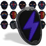infactory LED-Gesichtsmaske mit Gestensteuerung, 80 Muster, LiPo-Akku, USB-C infactory LED-Masken mit Gestensteuerung