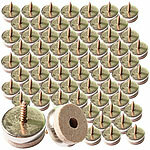 AGT 64er-Set Filzgleiter für Möbel und Möbelfüsse, Ø 25 mm AGT Filzgleiter für Möbel und Möbelfüße mit 25 mm Durchmesser, Schraubmontage