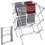 PEARL 2er-Set Ausziehbarer Teleskop-Scheren-Wäscheständer, klappbar, 8 m PEARL Ausziehbare Scheren Wäscheständer, klappbar, 6 Ebenen, 8 m Trockenstange