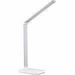 Lunartec Aluminium-Schreibtischleuchte, CCT, 660 Lumen, USB, silber/weiß Lunartec Alu-Schreibtischleuchten mit CCT