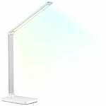 Lunartec Aluminium-Schreibtischleuchte, CCT, 660 Lumen, USB, silber/weiß Lunartec Alu-Schreibtischleuchten mit CCT