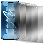 Somikon 4er-Set Schutzfolien aus gehärtetem Glas, iPhone 14 Pro Somikon