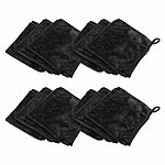 PEARL 12er-Set XXL-Mikrofaser-Trockentuch, 40 x 40 cm, schwarz PEARL XXL-Mikrofaser-Trockentücher