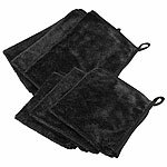 PEARL 6er-Set Mikrofaser-Trockentuch, 40 x 40 cm / 40 x 60 cm, schwarz PEARL XXL-Mikrofaser-Trockentücher
