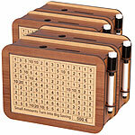 infactory 4er-Set Motivations- & Ziel-Spardosen aus Holz mit Stickern & Markern infactory 