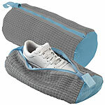 PEARL 2er-Set Schuhwaschbeutel für die Waschmaschine, Reißverschluss, grau PEARL Schuhwaschbeutel für die Waschmaschinen, mit Reißverschlüssen