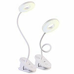Lunartec 2er-Set Akku-Touch-Leselampe mit Klemmhalterung und Schwanenhals Lunartec Akku-Touch-Leselampen mit Klemmhalterung und Schwanenhals