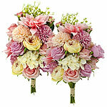 infactory 2er-Set künstliche Blumensträuße mit Stiel für DIY-Blumenarrangements infactory Künstliche Blumensträuße