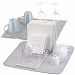 Rosenstein & Söhne Abtropfgestellt mit 2 Abtropfmatten, je 1x 40 x 45 cm und 40 x 50 cm Rosenstein & Söhne Geschirr-Abtropfmatten