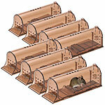 Exbuster 8er-Set Mäuse-Lebendfallen mit Luftlöchern, extragroß, 19 x 6,2 x 7 cm Exbuster Lebend-Mausefallen