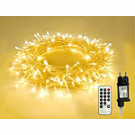 Lunartec LED-Lichterkette mit 200 LEDs, 8 Modi, 20 m, Fernbedienung, IP44 Lunartec LED-Lichterketten für innen und außen