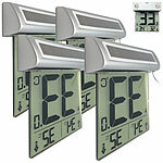 infactory 4er-Set digitale Fensterthermometer, großes Display, Außentemperatur infactory Digitale Fensterthermometer, große Displays, Außentemperatur-Anzeigen