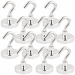 infactory 12er-Set Magnethaken, je 38 kg Haftkraft , 32 mm Durchmesser infactory Magnethaken