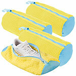 PEARL 4er-Set Schuhwaschbeutel für die Waschmaschine, Reißverschluss, gelb PEARL Schuhwaschbeutel für die Waschmaschinen, mit Reißverschlüssen