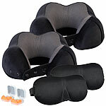 newgen medicals 2er set Ergonomisches Nackenkissen aus Memory-Schaum,mit Aufbewahrungs newgen medicals Memory-Foam-Nackenhörnchen