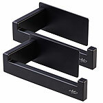 infactory 2er-Set Toilettenpapierhalter, ohne Bohren, selbstklebend, schwarz infactory 