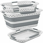 infactory 2er Faltbarer Wäschekorb mit Belüftungslöcher und 3 Griffe, 40 Liter infactory 