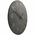 St. Leonhard Lautlose MDF-Holz-Wanduhr, Ø 30 cm, schwarz St. Leonhard  