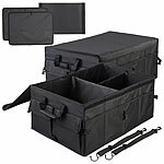 Lescars 2er-Set Kofferraum-Organizer, Fächer & Deckel, 65 Liter, Anti-Rutsch Lescars Kofferraum-Organizer mit Fächern