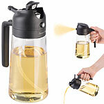 Rosenstein & Söhne 2in1-Ölspender und Ölsprüher für Kochen, Salat & Grillen, Glas, 470 ml Rosenstein & Söhne 2in1-Ölspender und Ölsprüher aus Glas 