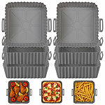 Rosenstein & Söhne 6er-Set Silikonformen für Heißluftfritteusen, wiederverwendbar Rosenstein & Söhne Silikonformen für Heißluftfritteuse 