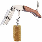 Rosenstein & Söhne Edelstahl-Kellnermesser und -Korkenzieher mit Rosenholz-Griff Rosenstein & Söhne Edelstahl-Kellnermesser mit Korkenzieher 