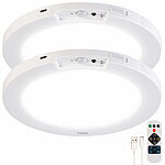 Luminea 2er-Set LED-Akku-Decken- & Wandleuchte, Bewegungssensor, Fernbedienung Luminea LED Decken- und Wandleuchten mit Bewegungsmelder