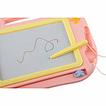 Playtastic 2er-Set Kinder-Magnet-Maltafel mit Magnetstift und 2 Stempeln, rosa Playtastic Maltafeln Zaubertafeln