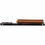 Xcase Kartenhalter & Geldbörse für iPhone, MagSafe-komp., 4 Karten, braun Xcase Kartenhalter-Wallet für iPhone mit MagSafe, klappbar, für 3 Karten