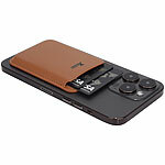 Xcase 2er-Set Kartenhalter für iPhone, MagSafe-kompatibel, 3 Karten, braun Xcase 