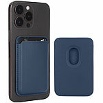 Xcase Kartenhalter für iPhone, MagSafe-kompatibel, 3 Karten, baltischblau Xcase Kartenhalter Wallets mit Magsafe, braun, für bis zu 3 Karten kompatibel