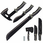 Semptec Urban Survival Technology Outdoor Survival Beil-Set inkl. Messer & Machete, 3 Gürtelscheiden Semptec Urban Survival Technology 