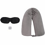 newgen medicals 2er set Memory-Schaum Reise- und Nackenkissen, formbar newgen medicals Formbare Nackenkissen