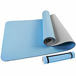 newgen medicals 2er-Set doppelseitige TPE-Yoga- & Gymnastikmatten, Tragegurt, 183x61cm newgen medicals Yoga- und Gymnastikmatten aus TPE