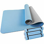 newgen medicals 4er-Set doppelseitige TPE-Yoga- & Gymnastikmatten, Tragegurt, 183x61cm newgen medicals