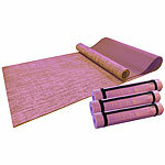 newgen medicals 4er-Set Jute-Yoga- & Gymnastikmatten, gepolstert, Tragegurt, 183x61 cm newgen medicals Yoga- und Gymnastikmatten aus Jute