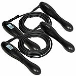 PEARL sports 2er-Set längenverstellbare Springseile, LCD-Zähler, bis 3 m PEARL sports