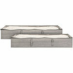 infactory 4er-Set faltbare Unterbett-Aufbewahrungstaschen mit Tragegriffen, 90 l infactory Unterbett Aufbewahrungstaschen