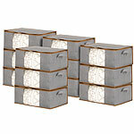 infactory 12er-Set Faltbare Aufbewahrungstaschen mit durchsichtigen Fenstern infactory Unterbett Aufbewahrungstaschen