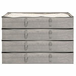 infactory 4er-Set Faltbare Unterbett-Aufbewahrungstaschen mit Tragegriffen, 65 l infactory Unterbett Aufbewahrungstaschen