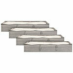 infactory 4er-Set Faltbare Unterbett-Aufbewahrungstaschen mit Tragegriffen, 75 l infactory Unterbett Aufbewahrungstaschen