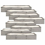infactory 8er-Set Faltbare Unterbett-Aufbewahrungstaschen mit Tragegriffen, 75 l infactory Unterbett Aufbewahrungstaschen