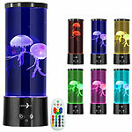 Lunartec LED-Quallen-Leuchte, 17 Farben, 4 Modi, 3 Helligkeiten, Fernbedienung Lunartec Dimmbare LED-Quallen-Lampen mit RGBW-LEDs und Fernbedienung