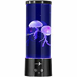 Lunartec 2er set LED-Quallen-Leuchte, 17 Farben, 4 Modi, 3 Helligkeiten, Fernbe Lunartec Dimmbare LED-Quallen-Lampen mit RGBW-LEDs und Fernbedienung