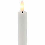 Lunartec 2er set 4 Akku-LED-Stabkerzen mit Dochten, Bogen-Ladestation, Timer, w Lunartec Akku-LED-Stabkerzen mit Dochten, Bogen-Ladestation und Timer