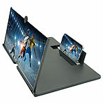 PEARL 18" Bildschirm-Lupe (45,7cm) zum Vergrößern von Handy-Display, schwarz PEARL Bildschirm-Lupen, Linse einfahrbar